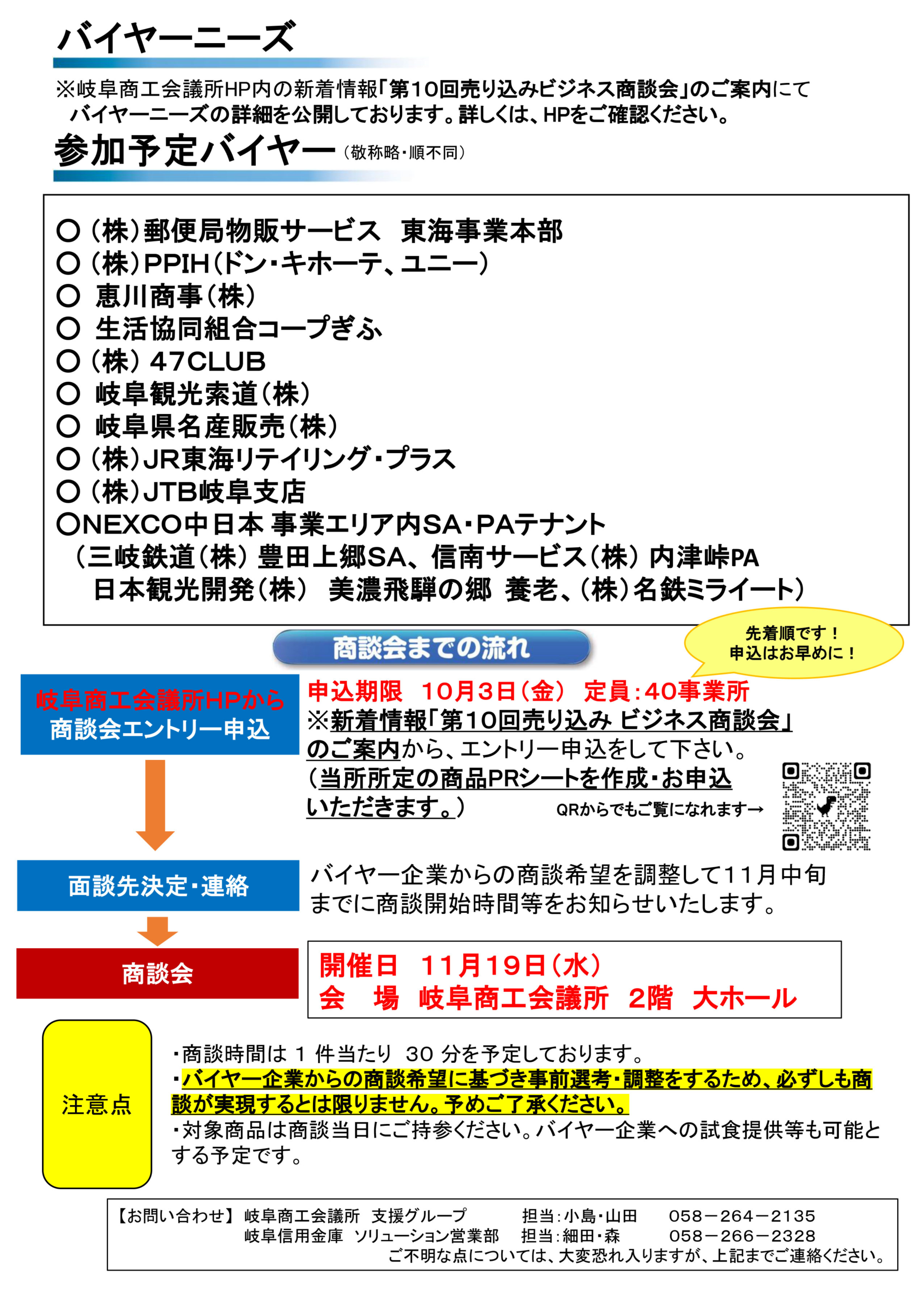 第10回売り込みビジネス商談会チラシ裏